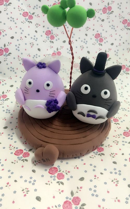 Custom Custom cake topper-Totoro with balloons